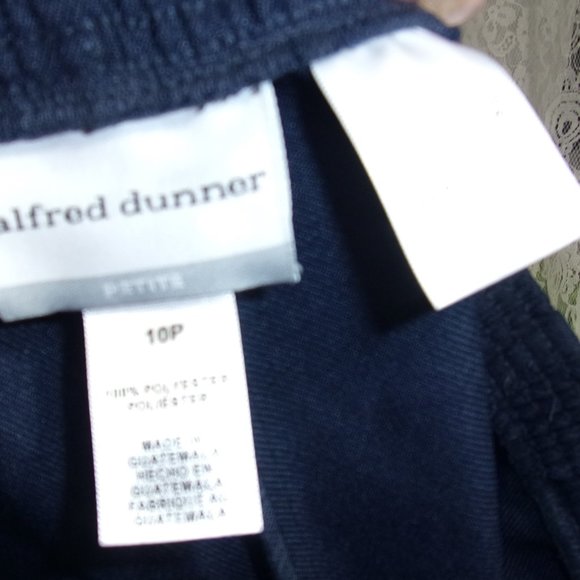 Alfred Dunner Pull On Pants Slack Navy Blue Size 10P  NWOT - Picture 5 of 5